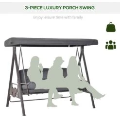 Outsunny 3 Seater Anti-UV Canopy Garden Swing Chair - Grey - 84A-069V70 -OUTSUNNY Sales Shop ppnb10181094c019c.jpg