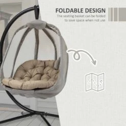 Outsunny Hanging Egg Chair With Cushion - Beige - 84A-207V70 17 Outsunny Hanging Egg Chair With Cushion - Beige - 84A-207V70 -OUTSUNNY Sales Shop q6j88c1801c81fd3d.jpg