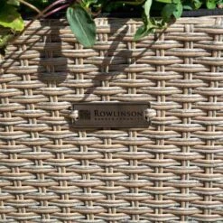 Rowlinson Square Rattan Planter Natural (Pack Of 2) - PLWICK502 -OUTSUNNY Sales Shop r o rowlinson plwick502 2