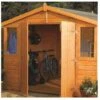 Rowlinson Wooden Workshop Storage Unit 9x15 - SWS9X152T -OUTSUNNY Sales Shop sws9x152t doubledoors