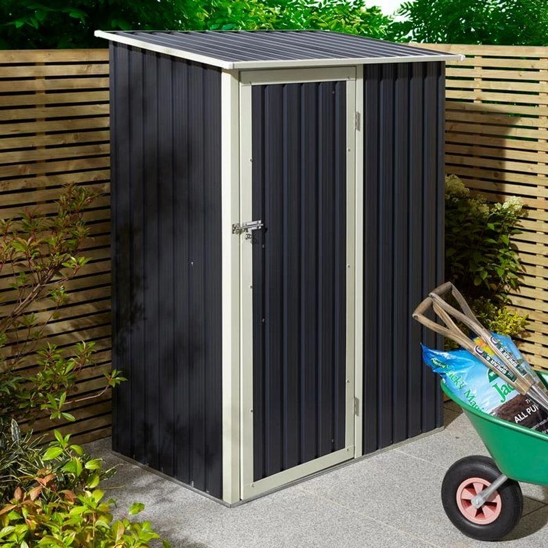 Rowlinson Trentvale 5x3 Metal Pent Shed Dark Grey - TV53PENDG 2 Rowlinson Trentvale 5x3 Metal Pent Shed Dark Grey - TV53PENDG - Image 2