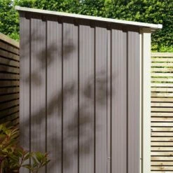 Rowlinson Trentvale 5x3 Metal Pent Shed Light Grey - TV53PENLG -OUTSUNNY Sales Shop t v tv53penlg 4