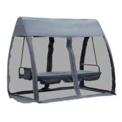Outsunny 3 Seater Convertible Swing Chair With Anti-UV Canopy - Grey - 84A-063 -OUTSUNNY Sales Shop tix98a1859b037fc9