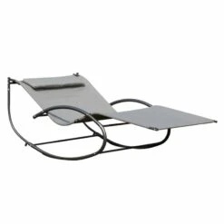 Outsunny Double Hammock Sun Lounger - Grey - 84A-027GY -OUTSUNNY Sales Shop vozdaa17f4ed0e28e.jpg