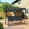 Outsunny 3-Seater Hammock Swing Chair With Canopy - Dark Grey - 84A-054V02GY -OUTSUNNY Sales Shop wmi90f18027113a50.jpg