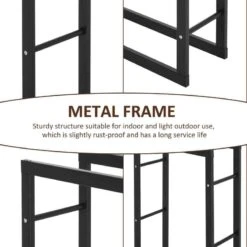 HOMCOM Firewood Log Holder 600mm - Black - 820-146 16 HOMCOM Firewood Log Holder 600mm - Black - 820-146 -OUTSUNNY Sales Shop xoab1017ef7bff8e2.jpg