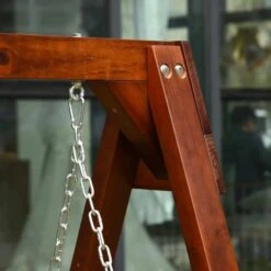 Outsunny 2 Seater Armrest Wooden Swing Chair - Teak - 84A-172 -OUTSUNNY Sales Shop xte0bd17dc32f5ffa.jpg