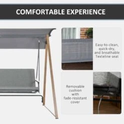 Outsunny 3 Seater Garden Swing Chair With Cushion - Grey - 84A-294V00CG -OUTSUNNY Sales Shop ygjb10186a2440720.jpg