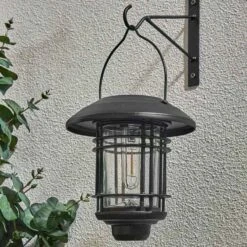 Forum Lighting Horden Hanging Solar Garden Lantern 15 Lumens - Black - ZN-42033 7 Forum Lighting Horden Hanging Solar Garden Lantern 15 Lumens - Black - ZN-42033 -OUTSUNNY Sales Shop zink horden led solar hanging wall lantern black 8437 5020024002458 58631