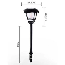 Forum Lighting Cadeby Solar Garden Post Lantern 15 Lumens - Black - ZN-42032 -OUTSUNNY Sales Shop zn 42032