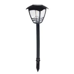 Forum Lighting Cadeby Solar Garden Post Lantern 15 Lumens - Black - ZN-42032