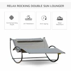 Outsunny Double Hammock Sun Lounger - Grey - 84A-027GY -OUTSUNNY Sales Shop zupb1017f4ed0e28e.jpg